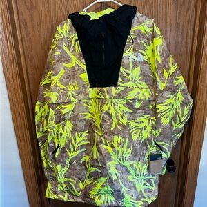 The North Face Brown and Neon Yellow Jacket